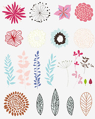 Image showing flowers set
