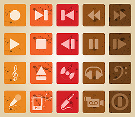 Image showing musical icon set