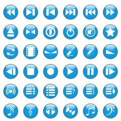 Image showing musical icons set