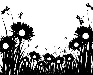 Image showing meadow silhouettes