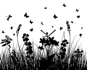 Image showing meadow silhouettes