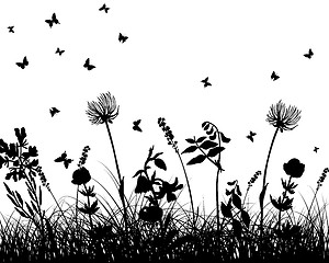 Image showing meadow silhouettes