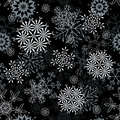 Image showing seamless snowflakes background