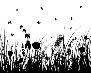 Image showing meadow silhouettes