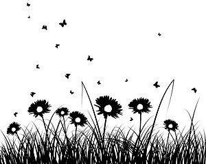 Image showing meadow silhouettes