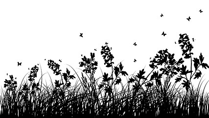 Image showing meadow silhouettes