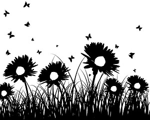 Image showing meadow silhouettes