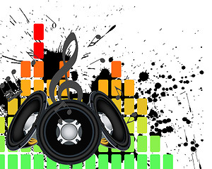 Image showing Musical grunge background