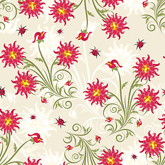 Image showing seamless floral pattern