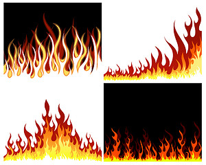 Image showing fire background set