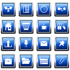 Image showing business and office icon set