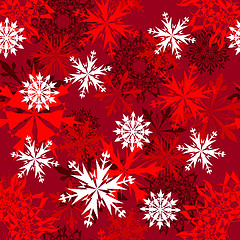 Image showing seamless snowflakes background