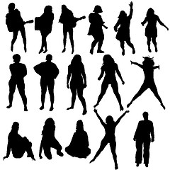 Image showing women silhouettes