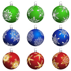 Image showing christmas ball set