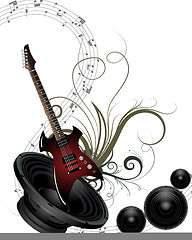 Image showing Musical grunge background