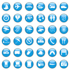 Image showing transportation icon set