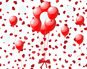 Image showing balloons on hearts