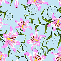 Image showing seamless floral pattern