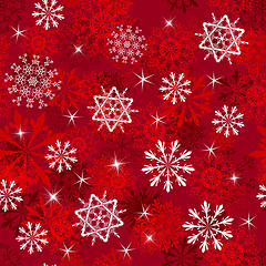 Image showing seamless snowflakes background