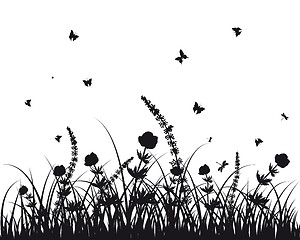 Image showing meadow silhouettes