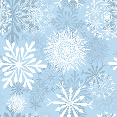 Image showing seamless snowflakes background