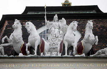 Image showing Vienna - Roof top Sculpture at Hofburg Palace