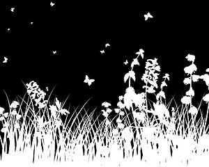 Image showing meadow silhouettes