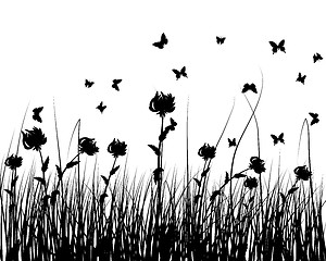 Image showing meadow silhouettes