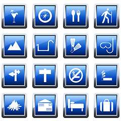 Image showing travel icons set