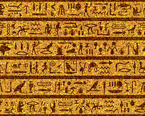 Image showing egyptian seamless hieroglyphs