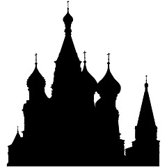 Image showing St. Basil's Cathedral silhouette