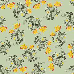 Image showing seamless floral pattern