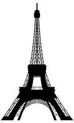 Image showing Eiffel tower silhouette