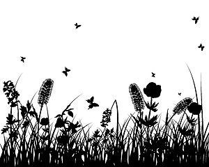 Image showing meadow silhouettes