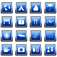 Image showing travel icons set