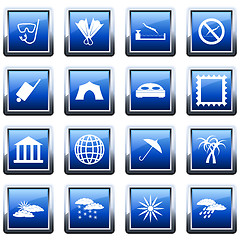 Image showing travel icons set