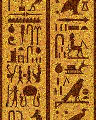 Image showing egyptian seamless hieroglyphs