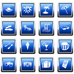 Image showing travel icons set