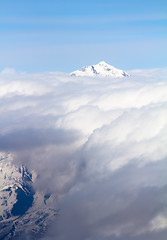 Image showing Graphics of clouds and mountains 1