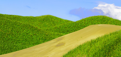 Image showing Drawing of ocean dunes