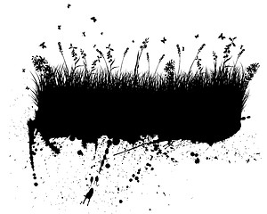 Image showing grunge meadow silhouettes