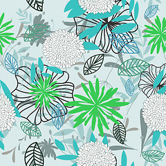 Image showing seamless floral pattern