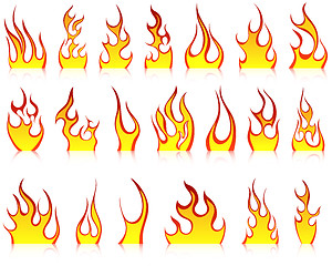 Image showing fire icon set