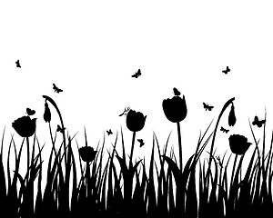 Image showing meadow silhouettes