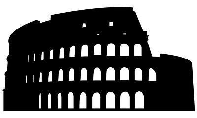 Image showing Roman coliseum silhouette