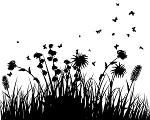 Image showing meadow silhouettes