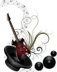 Image showing Musical grunge background