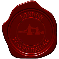 Image showing tower bridge seaaling wax