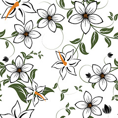 Image showing seamless floral pattern