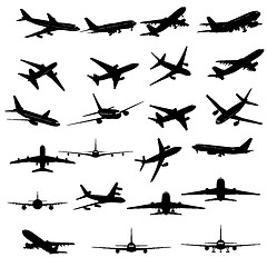 Image showing planes silhouette